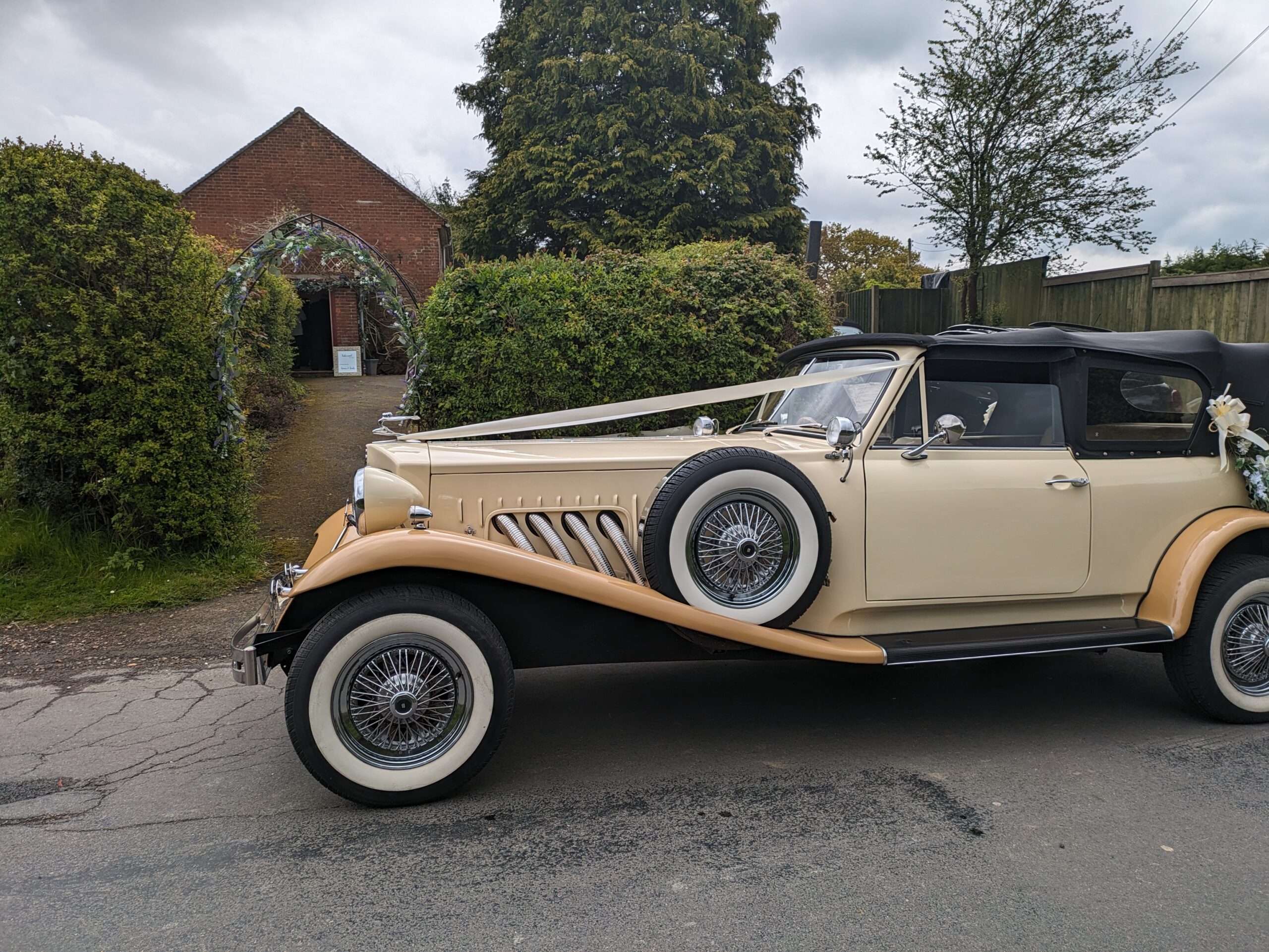 Beauford Wedding Car at The Chantry, Sussex